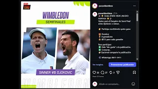 🎉🌟 Hola! ¡PURA VIDA! ¡NUEVO SORTEO! 🌟🎉 Quien será el Ganador de Semi Final entre Djokovic o Sinner.