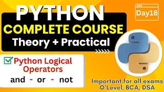 Python Logical Operators Python Complete Course for Beginners - Day18