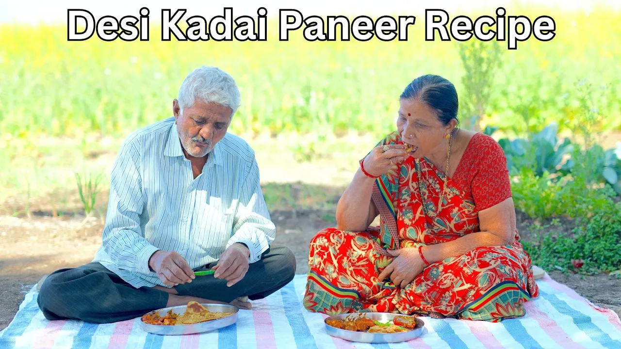 Kadai Paneer and Paratha for Maa-Bapuji   Indian Village Cooking
