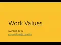 Work Values