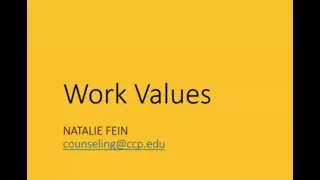Work Values