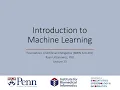 Lecture 23 Introduction to Machine Learning