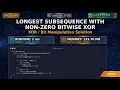 2ms Runtime LeetCode 3702 Longest Subsequence With Non-Zero Bitwise XOR Java