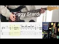 David Bowie - Ziggy Stardust (guitar cover with tabs \u0026 chords)