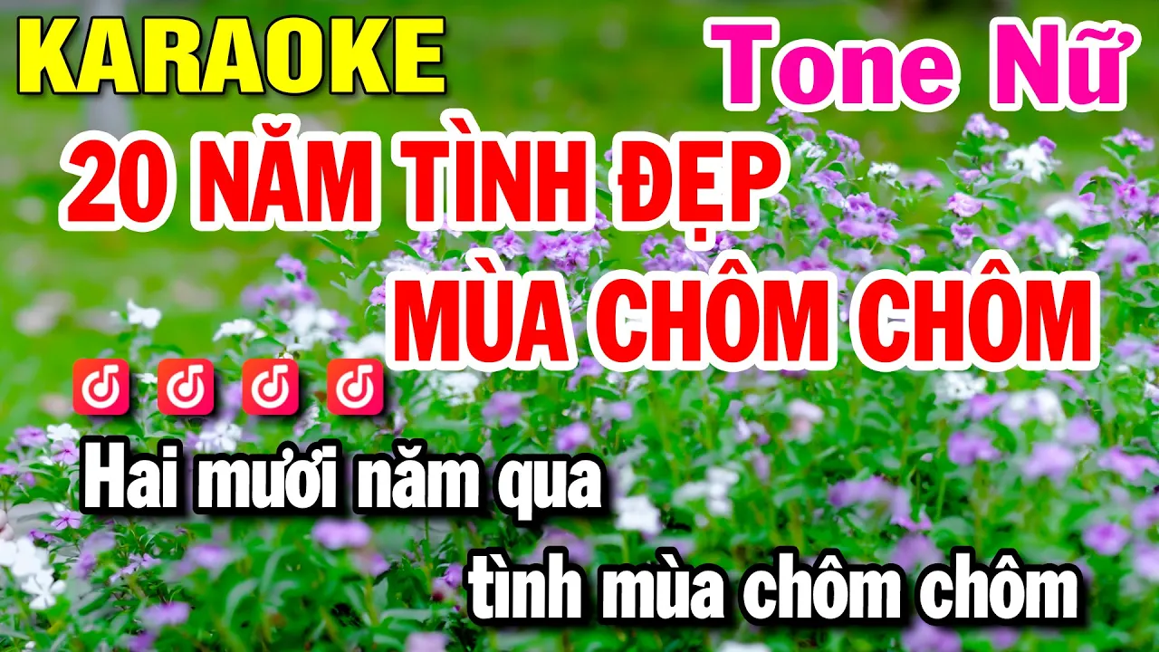 Karaoke 20 Năm Tình Đẹp Mùa Chôm Chôm - Tone Nữ Nhạc Sống Mới