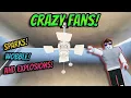 Crazy Roblox Ceiling Fan Compilation 7 Ceiling Fans Wobbling Sparking and Exploding