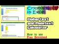 Cryptography in Excel Ciphertext Plaintext Calculator How to use Free download