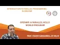 OpenMP A parallel Hello World Program