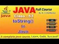 toString Method in Java with Examples Java Programming for Beginners Java Tutorial