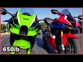 Download Lagu 2021 ZX-10R vs NEW CBR 1000RR-R Fireblade SP, RSV4 1100 Factory \u0026 Ninja H2!