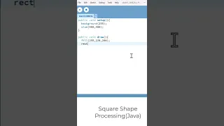 Square Shape in Processing Animation