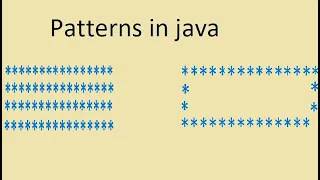 Java loops patterns in java