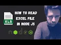 How to read Excel File in Node Js JavaScript