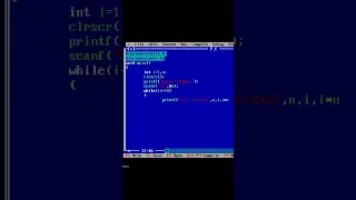 Write a program to find table using while statement in C