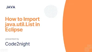 How to Import java util List in Eclipse Fix cannot be resolved Error in Java