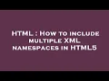 HTML How to include multiple XML namespaces in HTML5