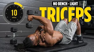 10-Min Lightweight Dumbbell Triceps | No Bench, No Repeats