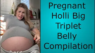 pregnant holli big triplet belly compilation instagram