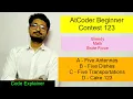 AtCoder Beginner Contest 123 Problem A B C D ATCODER