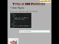 Types of CSS Properties Part 4