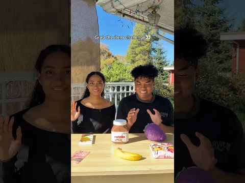 Grab item challenge gone wrong😭 #sibling #siblings #sister #brother #funny #funnyvideo #game #fun