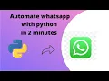 How to send whatsApp message with python