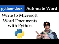 Automate Word Document Generation in Python Tutorial