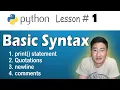 The first python program Basic syntax to know