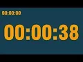 38 second timer with end alarm time elapsed and progress bar