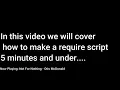 Roblox How to make a require script EASY