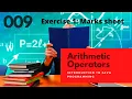 009 Arithmetic operators - Exercise 001 Marks sheet Introduction to Java Programming