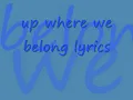 up where we belong.