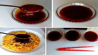 صوص النودلز الكوري الأسود الحار بثلاث طرق مختلفة وبمكونات متوفره 