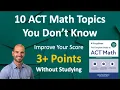 10 ACT Math Tips Strategies GUARANTEED To Improve Your Score without studying