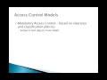 Access Control part 2a access models