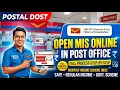 How to open mis account in post office How to open mis account online mis account post office