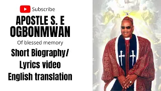 jesu no khakhuomwen apst s e ogbonmwan benin song english translation by jo