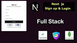 Full-Stack Next js Authentication System Register Login with NextAuth and MongoDB App Router