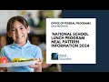 National School Lunch Program Meal Pattern Information 2024