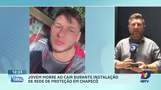 Jovem de 23 anos morre em acidente de trabalho no bairro Paraíso, em Chapecó