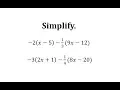 Distribution with Fractions and Combine Like Terms - Simplify Perfectly