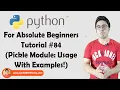 Pickle Module Python Tutorials For Absolute Beginners In Hindi