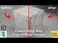 Create a Bump Texture From a Diffuse Bitmap Texture In 3ds Max and VRay Using Color Correction Map