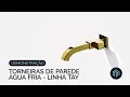 Video do produto Torneira de Parede para Banheiro (Tay Preta Fosca) - Outlet