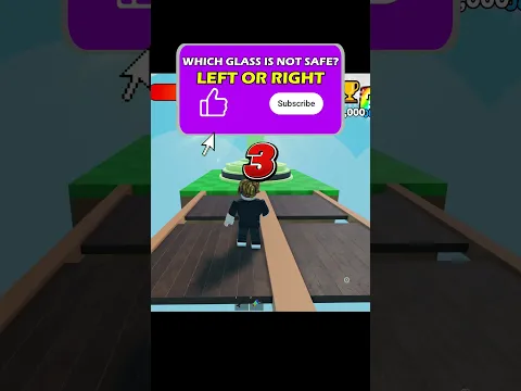 Roblox Gameplay glass bridge #shorts #roblox #robloxshorts