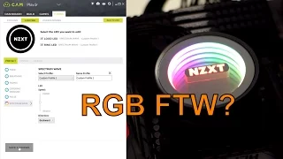NZXT Kraken X42 X52 X62 RGB Demonstration With NZXT CAM Software - RGB FTW