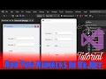 Add Two Numbers In VB Net Easy Tutorial