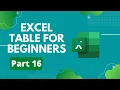 Data validation with an Excel table - Excel Table For Beginners Part 16