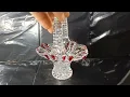 Vintage Hofbauer Byrdes Lead Crystal Collection Butterfly Design Basket