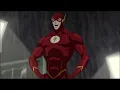 Barry Allen Heals and Tries to break the Time Barrier Justice League Flashpoint Paradox